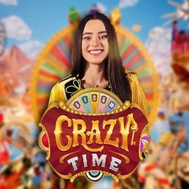 Crazy Time slot logo by Evolution at PlayJango CasinoCrazy Time